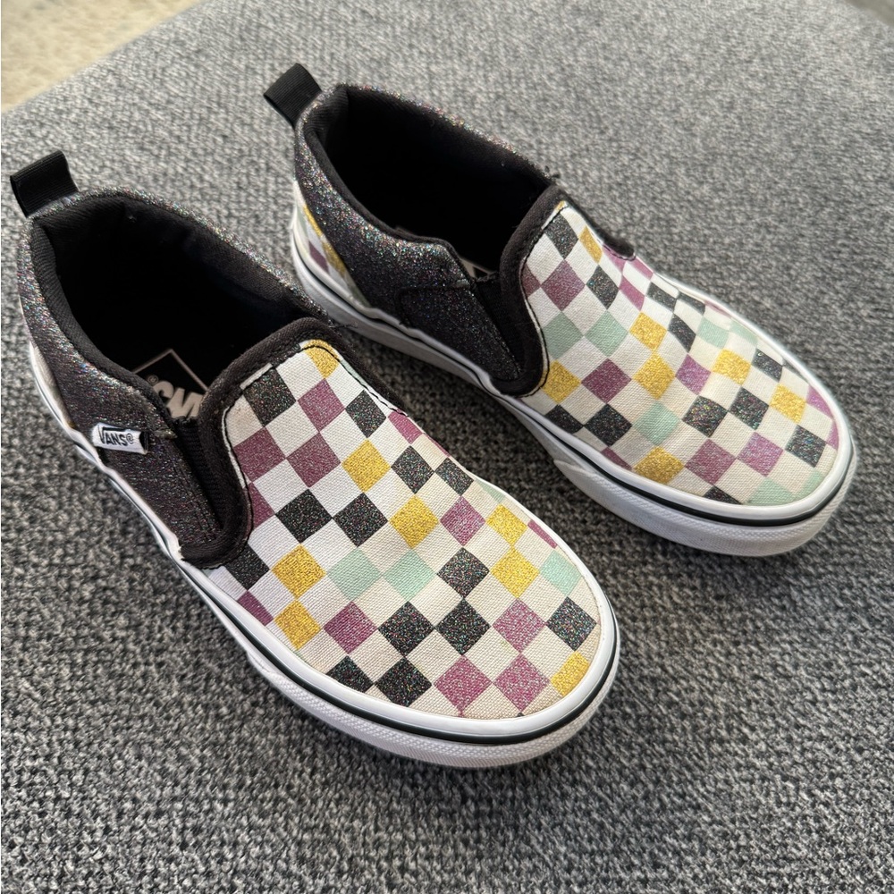 Vans Kids Checkered Slip-On Shoes - Multicolor
